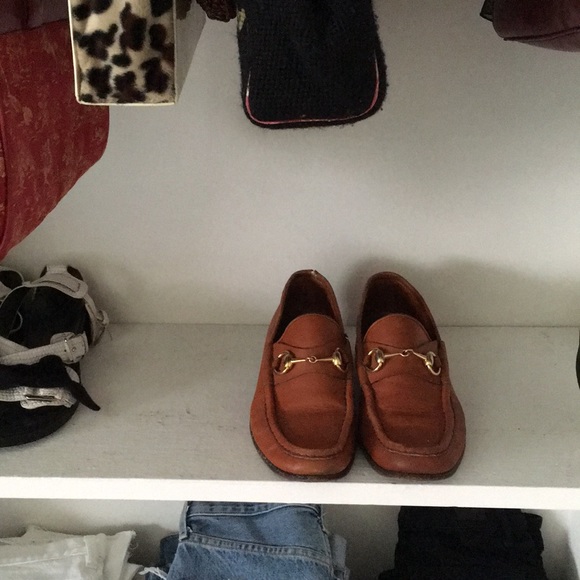 cognac gucci loafers